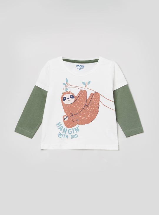 Boys Non-PVC Print Crew Neck T-shirt 