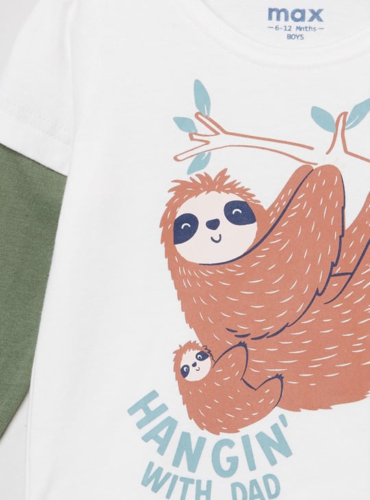 Boys Non-PVC Print Crew Neck T-shirt 