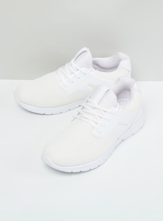 Men Textured Lace-Up Sports Shoes