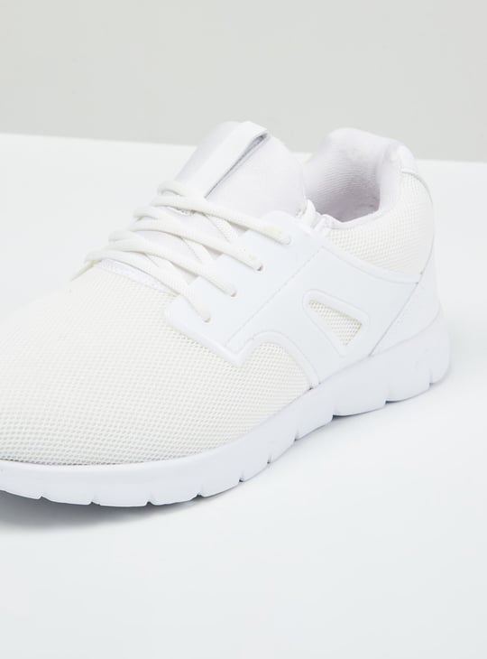 Men Textured Lace-Up Sports Shoes