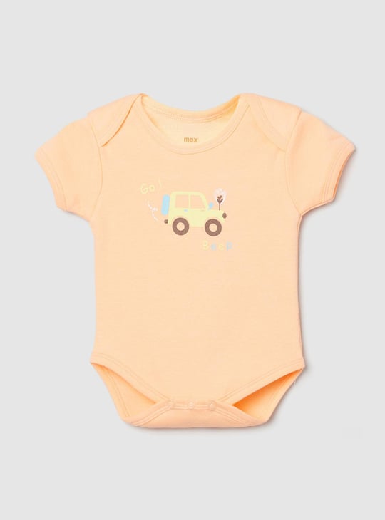 Boys Printed Anti-Bacterial Bodysuit - Pack of 2 