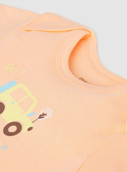 Boys Printed Anti-Bacterial Bodysuit - Pack of 2 