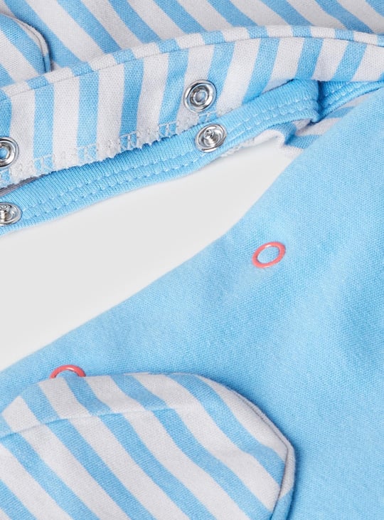 MAX Boys Striped Collared Sleepsuit