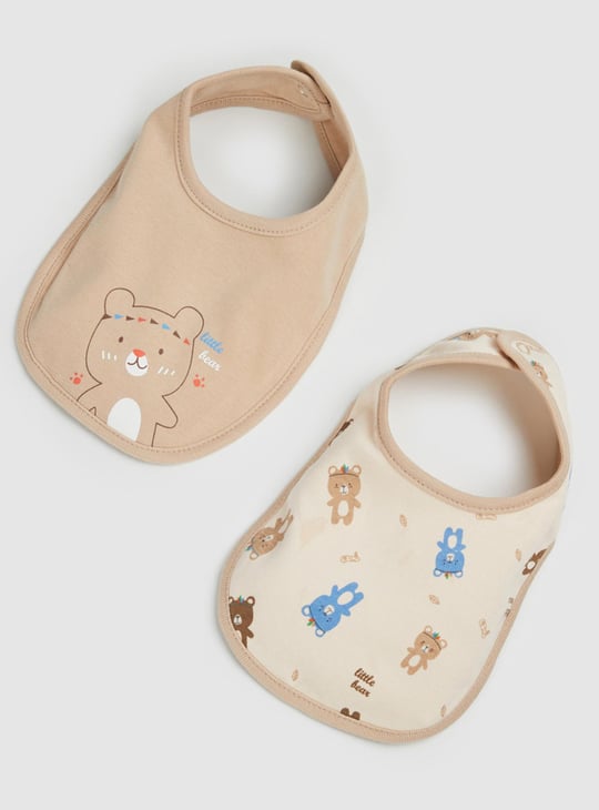 Boys Printed Bibs - Pack of 2