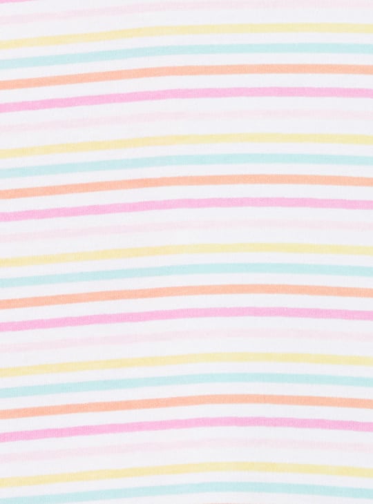 Girls Striped Anti-Bacterial Sleepsuit 