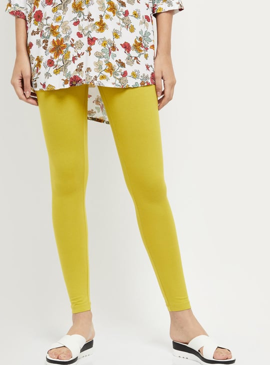 Women Solid Elasticated Leggings