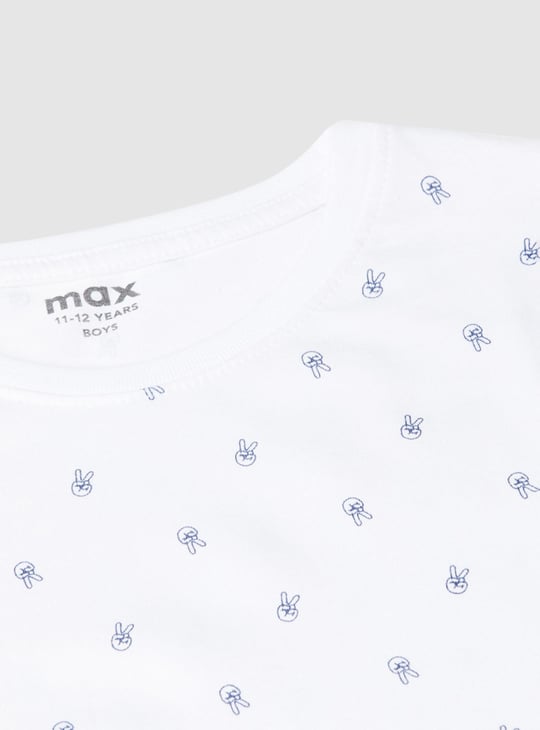 Boys Printed Crew Neck T-shirt