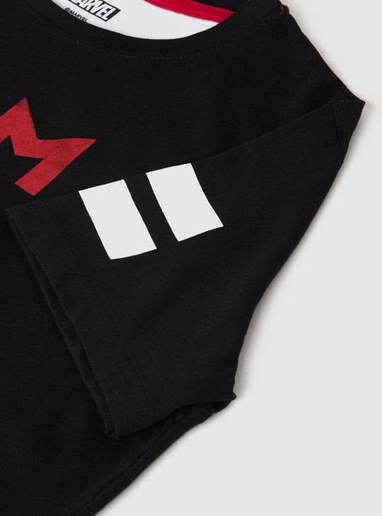 Boys Iron Man Printed Crew Neck T-shirt