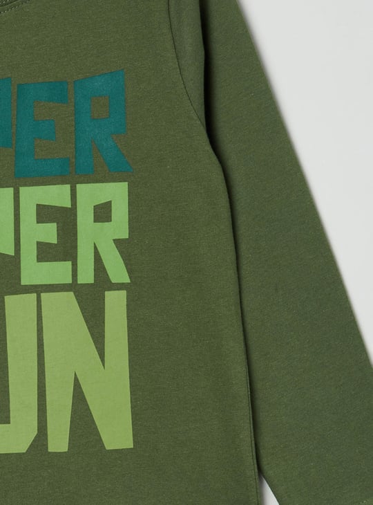 Boys Printed Long Sleeves Crew Neck Casual T-shirt 