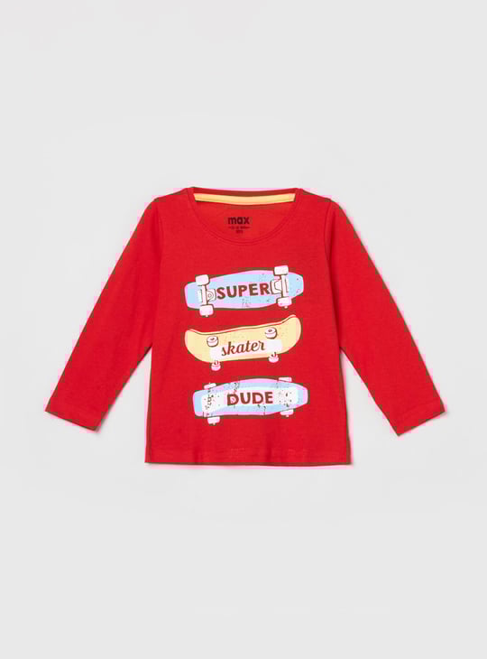 Boys Printed Crew Neck T-shirt