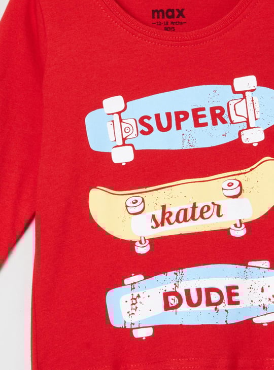 Boys Printed Crew Neck T-shirt