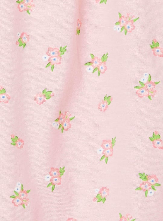 Girls Printed Round Neck Top