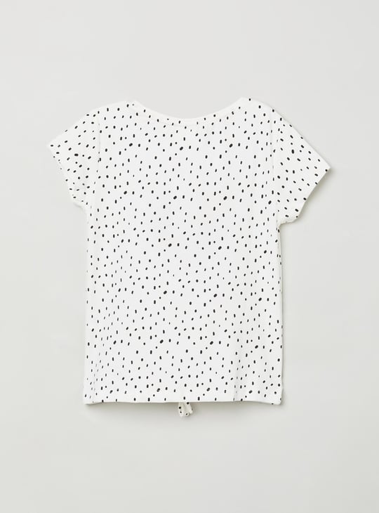 Girls Printed Round Neck T-shirt