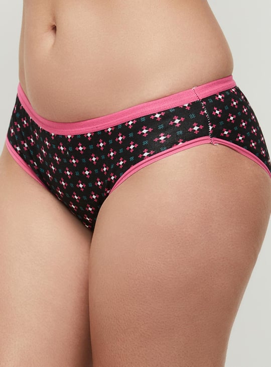 Printed Elasticated Bikini Panty - Pack of 3 