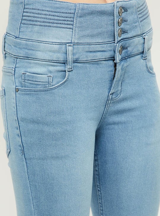 Women Stonewashed Skinny Fit Jeans