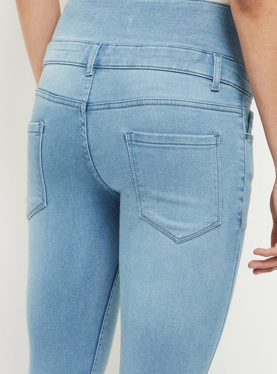 Women Stonewashed Skinny Fit Jeans