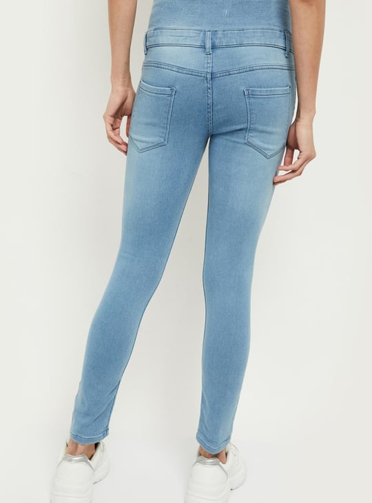 Women Stonewashed Skinny Fit Jeans