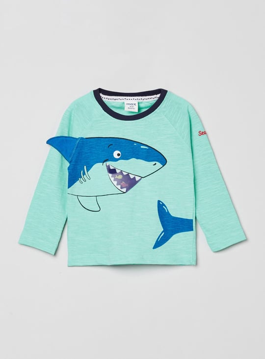 Boys Printed Crew Neck T-shirt