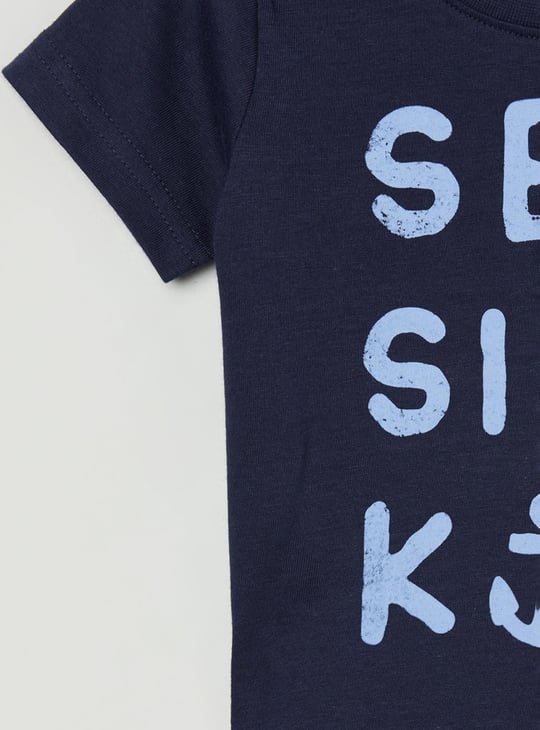 Boys Printed Crew Neck T-shirt