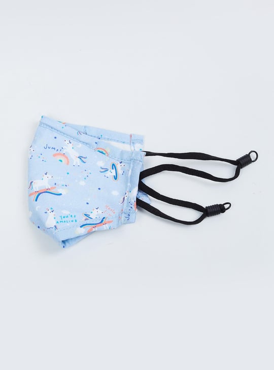 Girls Printed Face Mask - Set of 3 
