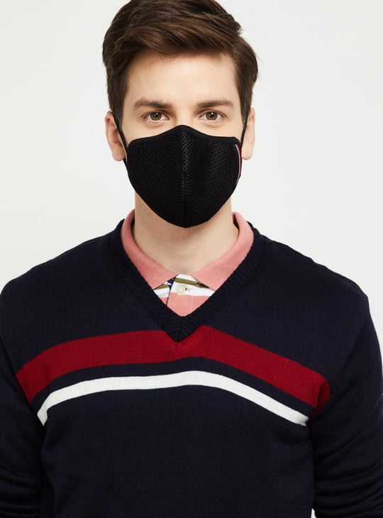 MAX Women Textured Unisex Face Mask- Set of 3
