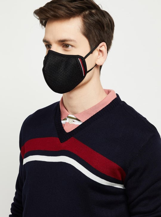MAX Women Textured Unisex Face Mask- Set of 3