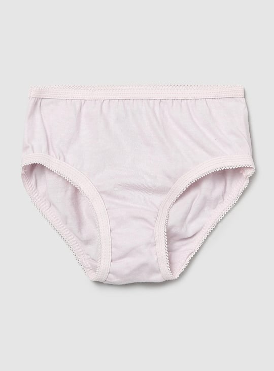 Girls Solid Hipster Panties- Pack of 3