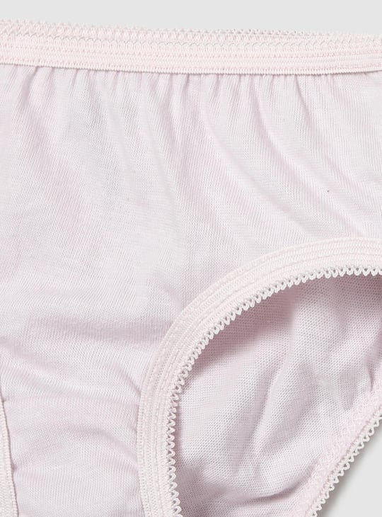 Girls Solid Hipster Panties- Pack of 3