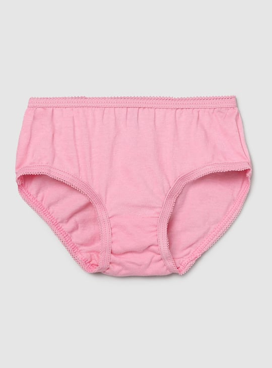 Girls Solid Hipster Panties- Pack of 3
