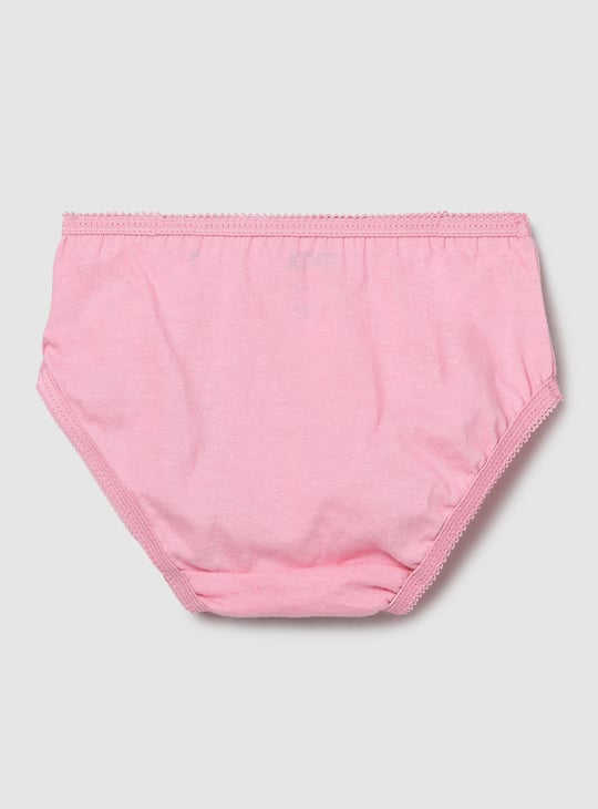 Girls Solid Hipster Panties- Pack of 3