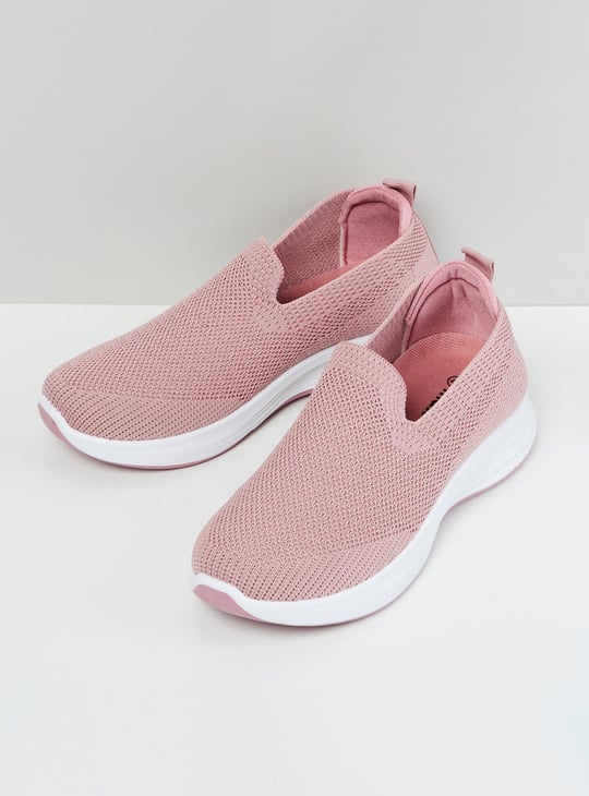 Women Textured Slip-On Sports Shoes