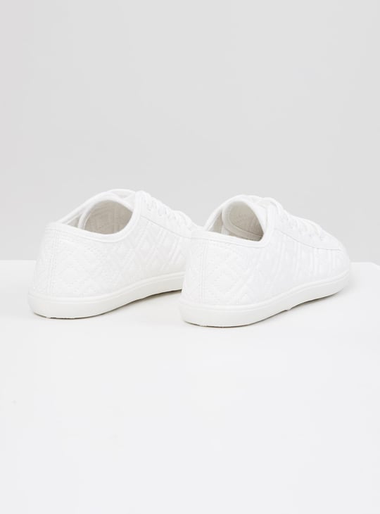 Women Textured Lace-Up Sneakers 