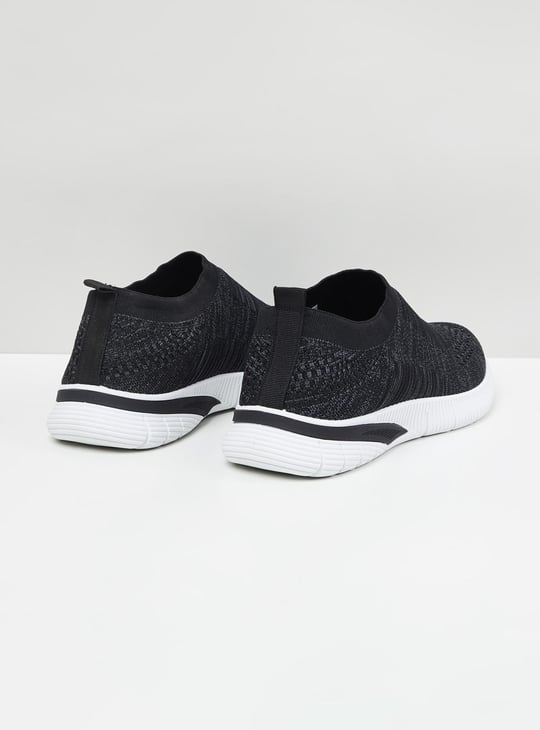 Men Textured Slip-On Casual Shoes
