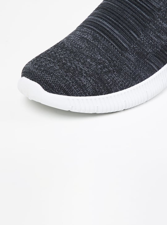 Men Textured Slip-On Casual Shoes