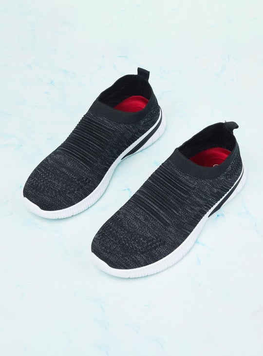 Men Textured Slip-On Casual Shoes