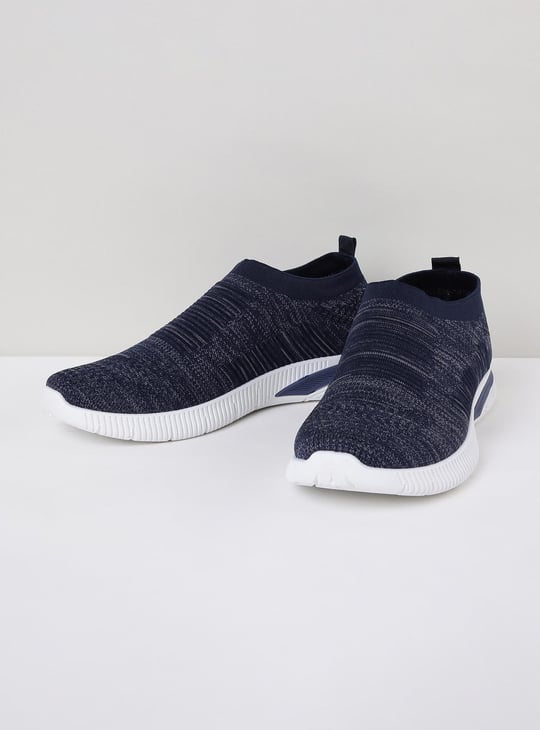 Men Textured Slip-On Casual Shoes