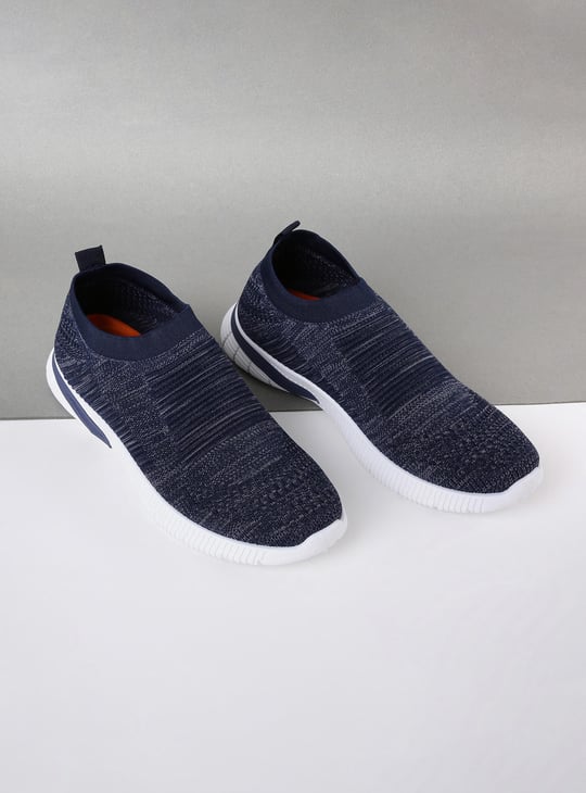 Men Textured Slip-On Casual Shoes