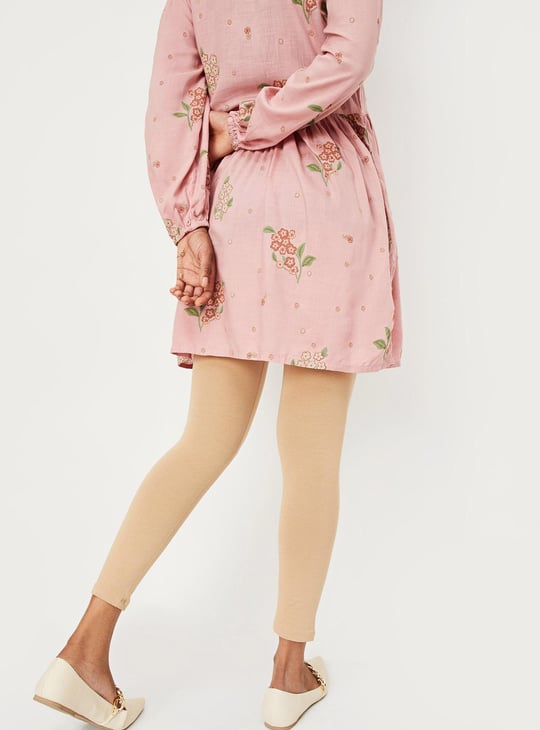 Women Solid Cropped Leggings 