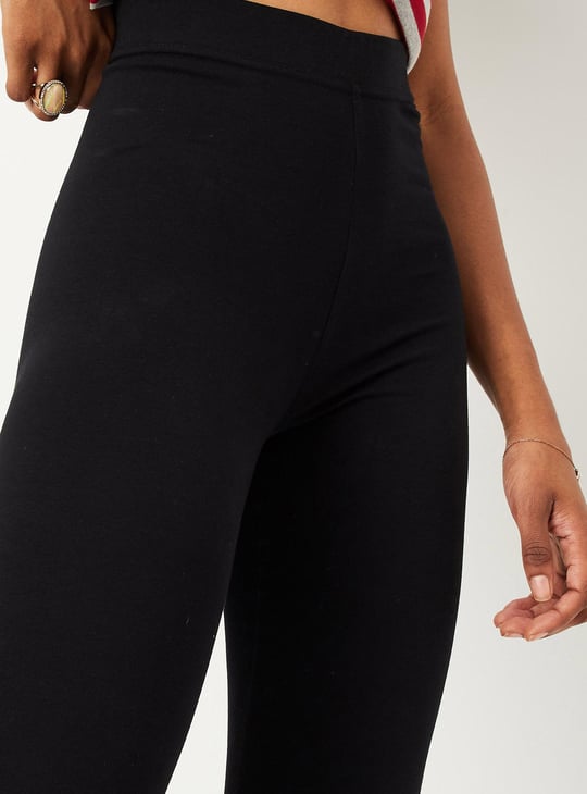 Women Solid Cropped Leggings 