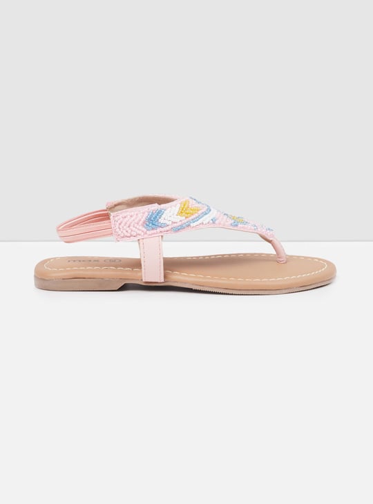 Girls Embellished Flat Sandals 