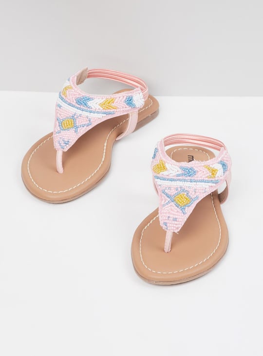 Girls Embellished Flat Sandals 