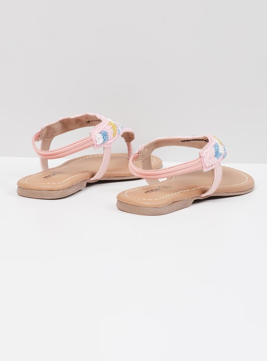 Girls Embellished Flat Sandals 