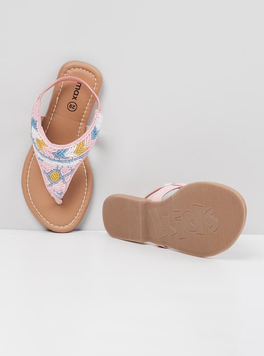 Girls Embellished Flat Sandals 