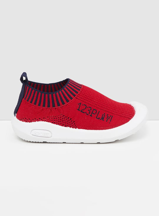 Boys Textured Slip-On Canvas Shoes
