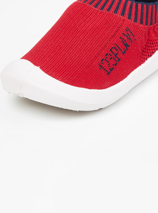 Boys Textured Slip-On Canvas Shoes