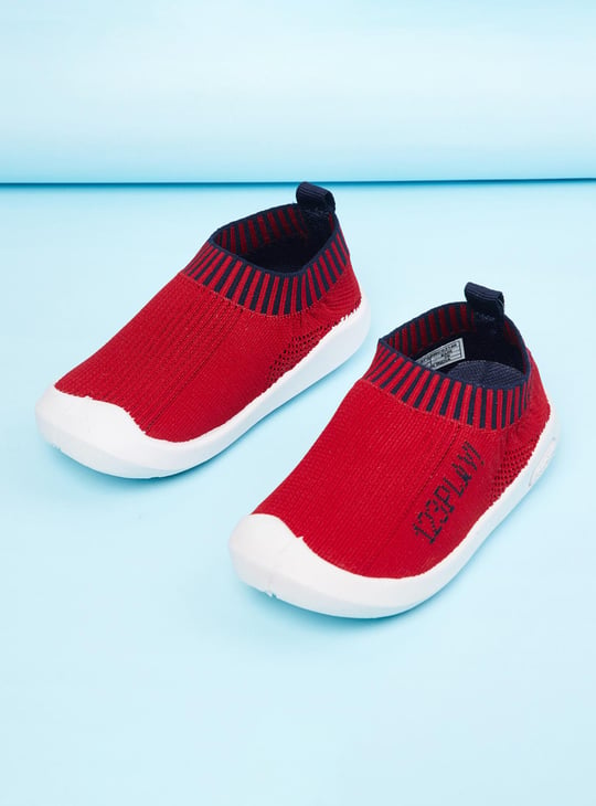 Boys Textured Slip-On Canvas Shoes