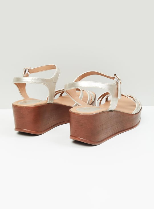 MAX Women Solid Wedge Sandals
