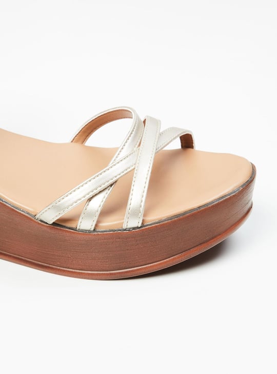 MAX Women Solid Wedge Sandals