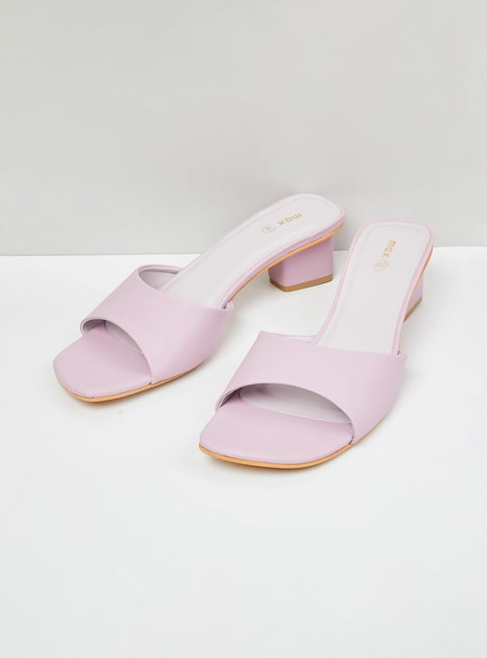 Women Solid Slip-On Block Heels