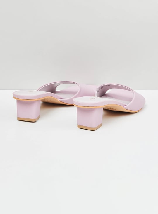 Women Solid Slip-On Block Heels